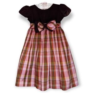 Elegant Plaid Kids Formal Dress